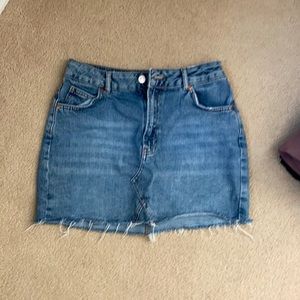 Gently used top shop mini jean skirt